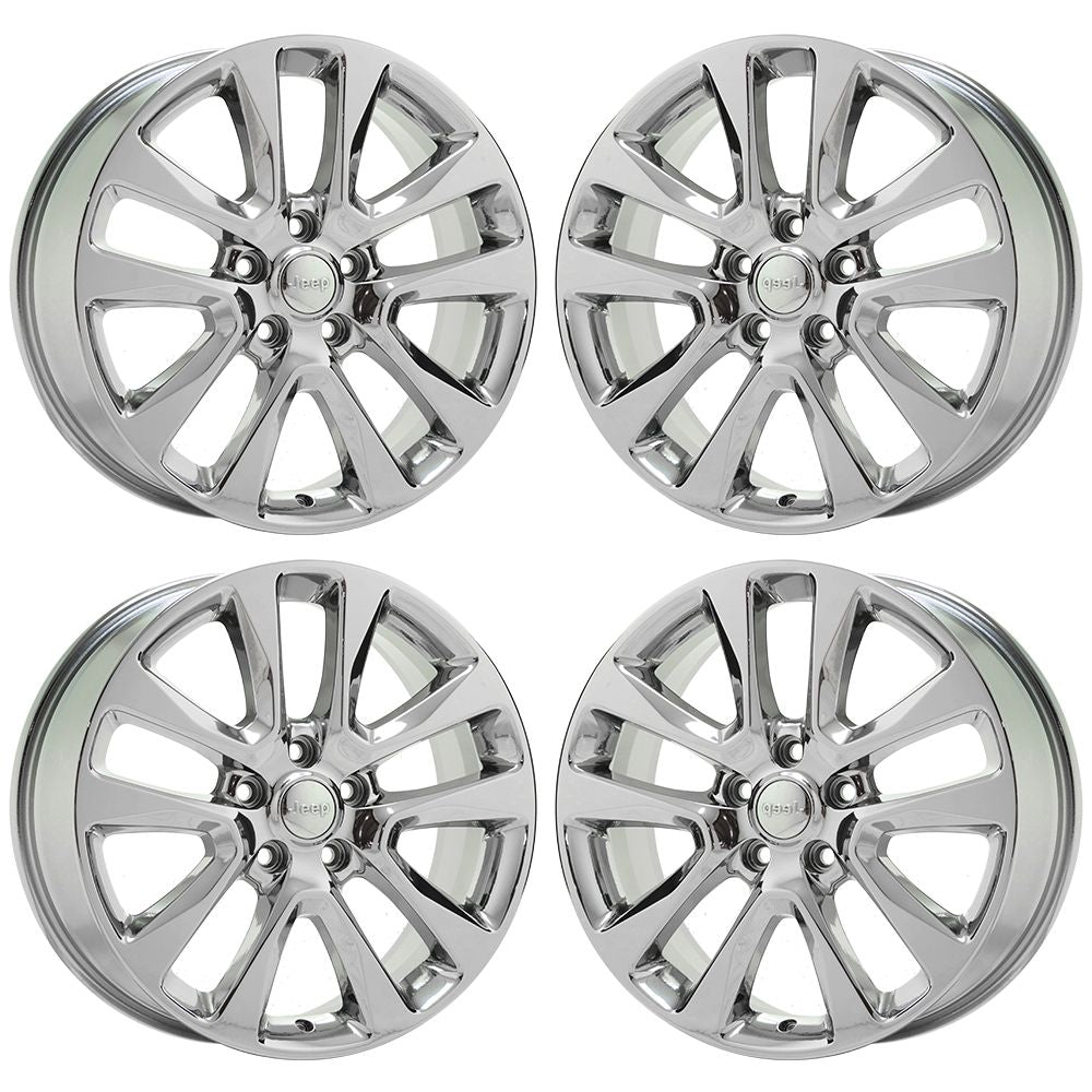 20" Jeep Grand Cherokee Bright Chrome wheels rims Factory OEM set 9168 EXCHANGE